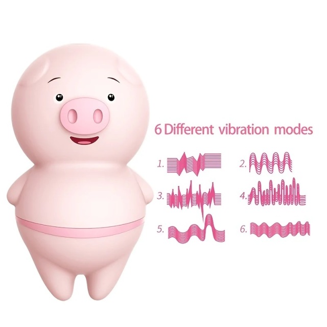 Cute Pig Tongue Licking Vibrator 6 Modes Clitoral Stimulator Nipple Massager Female Masturbation Cheap Sex Toys for Woman