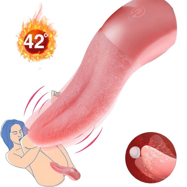Intimate Toys Licking Flirting Tongue Vibrator with 10 Speed Vibration for Women G Spot Vaginal Stimulator