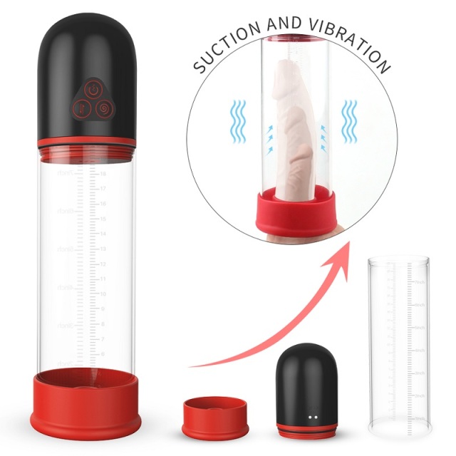 S193 Pro Air Automatic Penis Pump with 9 Frequency Vibration and 3 Sucking Mode for Men Enlargement