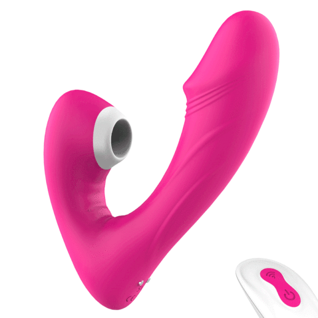 S181-2 Red Fierce-RCT Wireless Remote Clitoris Sucking & G-spot Vibrator with 9 Suction and Vibrating Modes