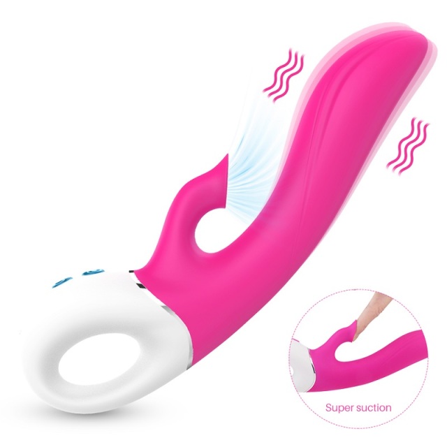 S200 Dew 2 in 1 G-Spot Suck Anal Clitoris Stimulate Vibrator with 9 Vibration and Suction Mode 9 Color LED Lights