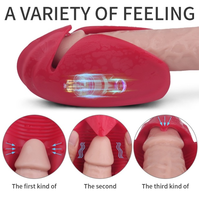 S227 Penis Training Strengthener Masturbator with 9 Vibration for Men Masturbation Toy