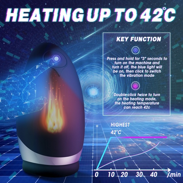 S329 Automatic Heating Male Sucking Masturbator Cup For Men Masturbating with 9 Vibration Mode