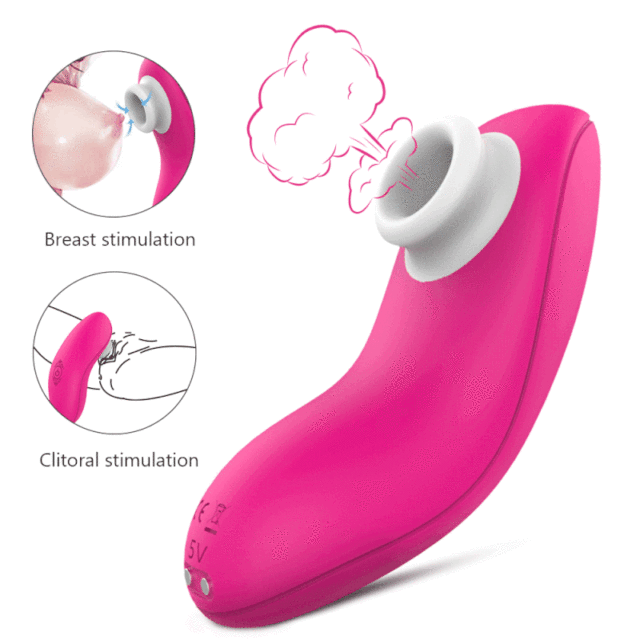 S187 Clit and Nipple Sucking Sex Toy Vibrator with 9 Sucking and 9 Vibrating Mode for Women