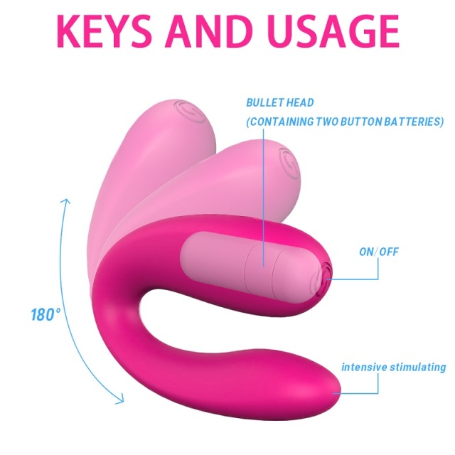 S045 Portable Clitoral & G-Spot Mini Vibrator Strong Vibration Replaceable Battery for Women