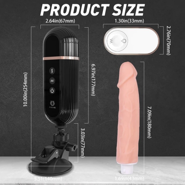 S224-2 Gatling Remote Control Dildo Machines with 9 Vibration and 7 Thrusting Mode