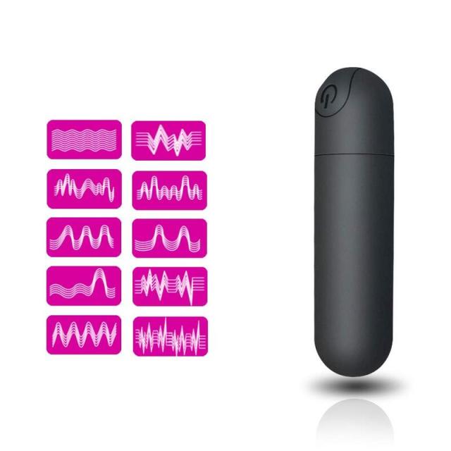 Black Magic Mini Bullet Vibrator with 10 Speed for Women Clitoris Stimulation Rechargeable