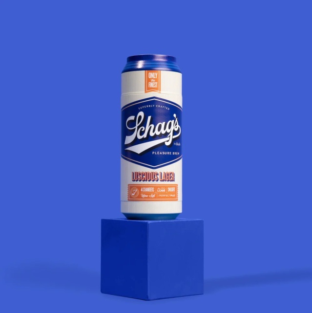 Blush Schag's Luscious Lager Frosted Self Lubricating Textured Beer Can Masturbator Male Stroker Toy