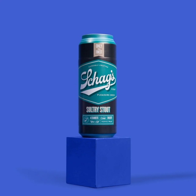 Blush Schag's Sultry Stout Frosted Self Lubricating Textured Beer Can Masturbator Male Stroker Toy