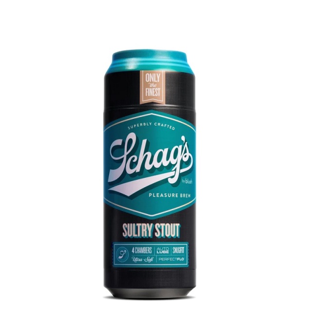 Blush Schag's Sultry Stout Frosted Self Lubricating Textured Beer Can Masturbator Male Stroker Toy