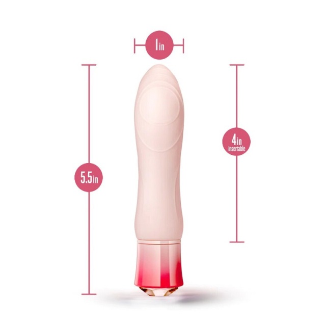 Luxury Morganite Gem Warming G Spot Battery Vibrator with 10 Vibrating Functions Stimulate Vibrator Adult Sex Toys for Women