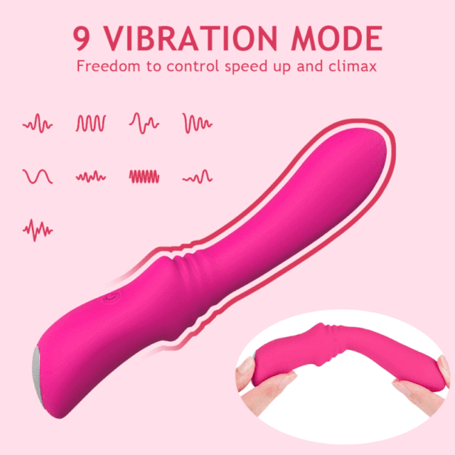 S035 Knight Red Powerful Vibrator with 9 Speed Rechargeable for Women Clitoral Masturbation