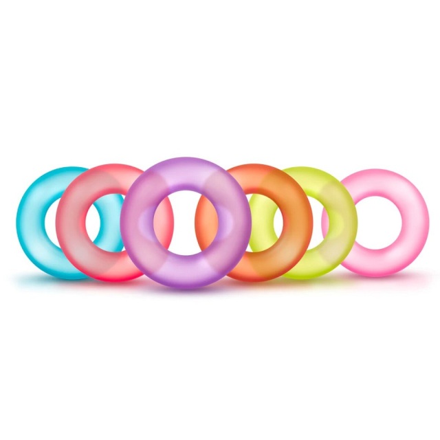 6 Pack Soft Super Stretchy Durable Penis Rings to Fit All Penises Sexual Pleasure Enhancer for Men