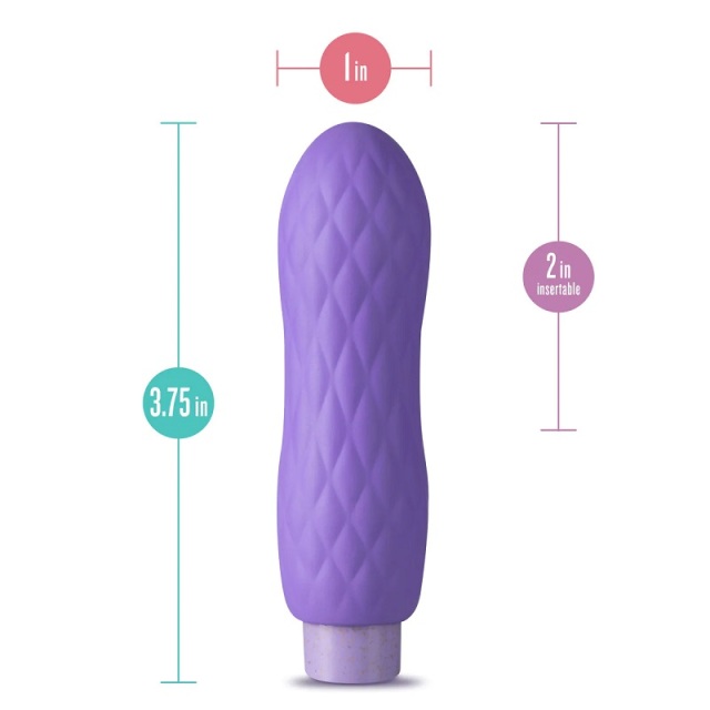 Plant-Based 4"(10.16cm) Multifunction Powerful Vibrator in Lilac Clitoral Stimulator Sustainably Made with BioTouch