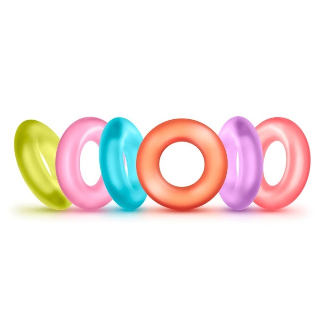 6 Pack Soft Super Stretchy Durable Penis Rings to Fit All Penises Sexual Pleasure Enhancer for Men