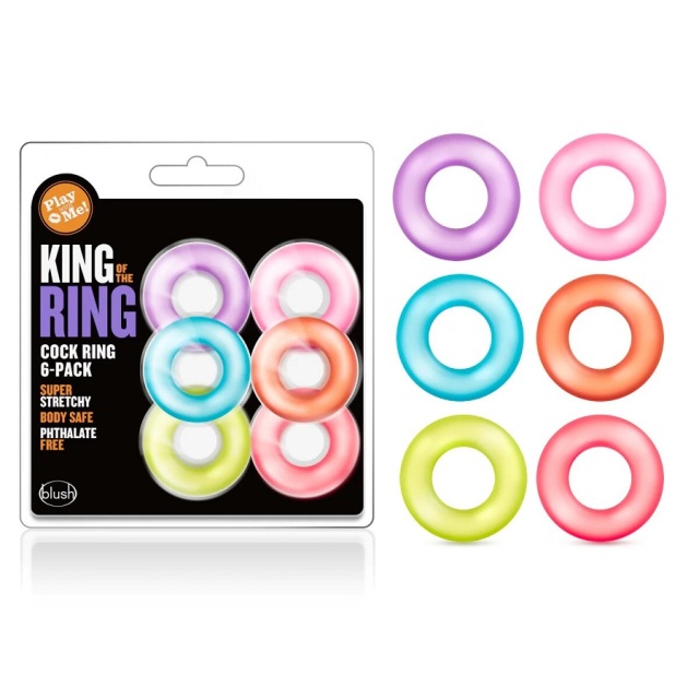 6 Pack Soft Super Stretchy Durable Penis Rings to Fit All Penises Sexual Pleasure Enhancer for Men