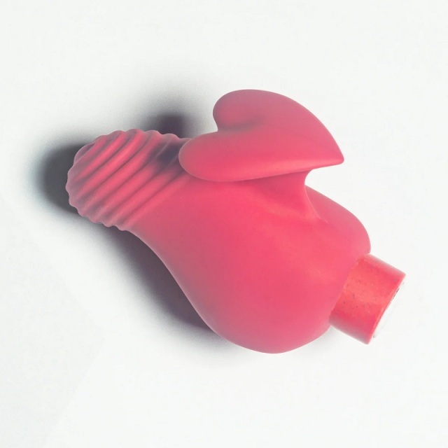 Eco Love Friendly Plant-Based Waterproof Multi Speed Powerful Finger Vibrator in Coral Sustainably Made with BioTouch