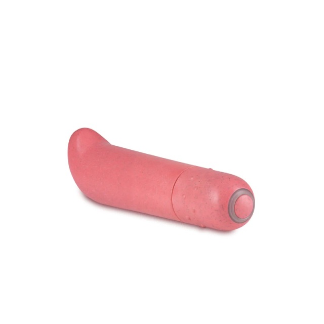 Eco G Spot Plant-Based 4" Curved Waterproof Vibrator in Coral with 10 Function Made from Sustainable BioFeel