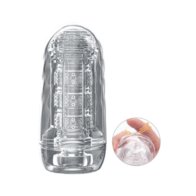 S308 Space Capsule Manual Transparent Male Masturbator Cup Sex Toy for Men