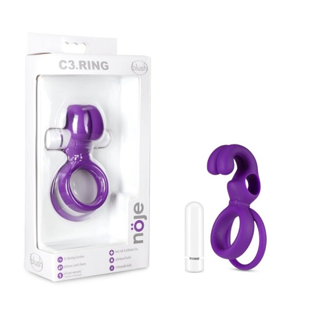 Wholesale Blush Noje C3 Iris Rechargeable Vibrating Penis Cock Ring Made with Puria™ Silicone