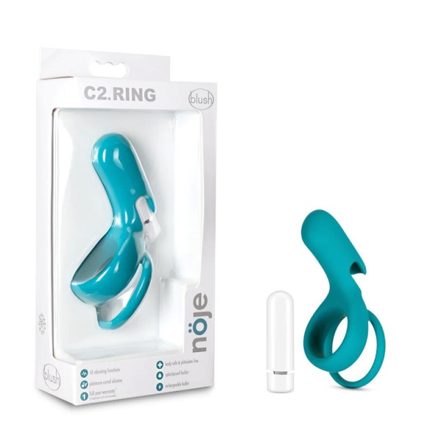 Wholesale Blush Noje C2 Juniper Rechargeable Vibrating Penis Cock Ring Made with Puria™ Silicone