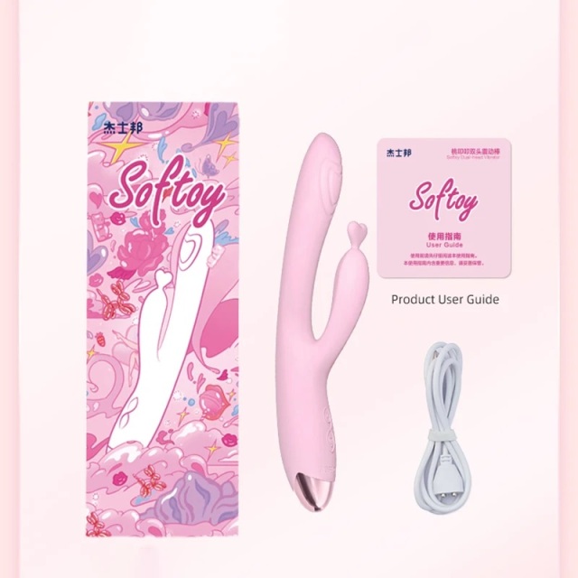 Jissbon Rabbit Vibrator Sex Toy for Women Clitoral Stimulation with Dual 8 Vibrating and 8 Slapping Speed Mode