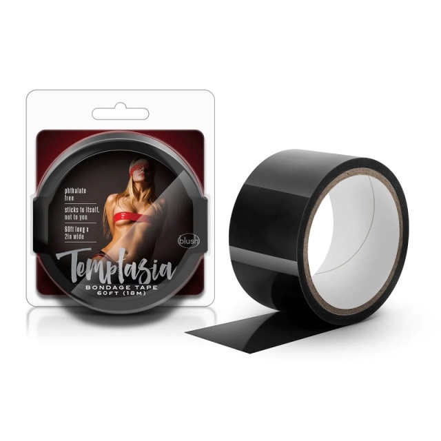 Wholesale Luxury Blush Temptasia Bondage Tape 18M(60ft) Non-Sticky, Shiny, Blindfold, Bind