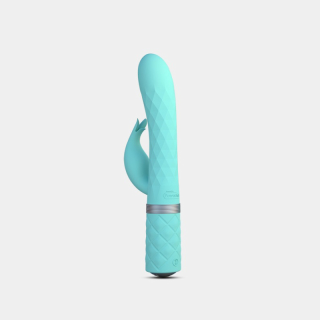 Wholesale Canada Luxury Pillow Talk BMS Lively Tarzan Dual Motor Massager(Teal) Sex Toys Vibrator With Unique Rotating Shaft