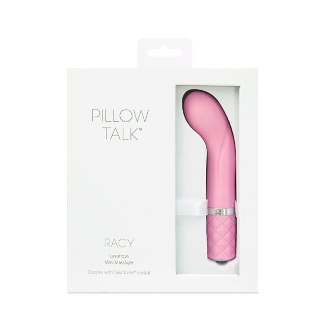 Luxury Pillow Talk Racy Vibrator Pink, Flexible For Optimal G-Spot Stimulation, Incremental Speed Control For Precise Power With Swarovski Crystal Button