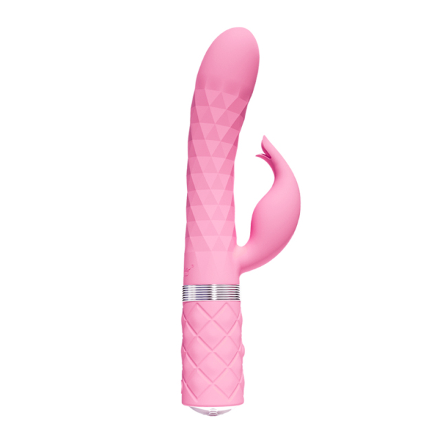 Wholesale Canada Luxury Pillow Talk BMS Lively Tarzan Dual Motor Massager(Pink) Sex Toys Vibrator With Unique Rotating Shaft