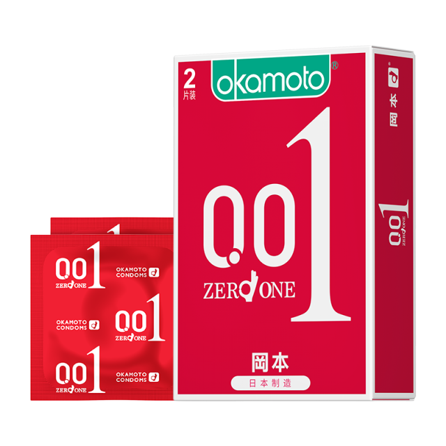 Okamoto 0.01 Hydro Polyurethane 2pc Pack PU Condom Made in Japan
