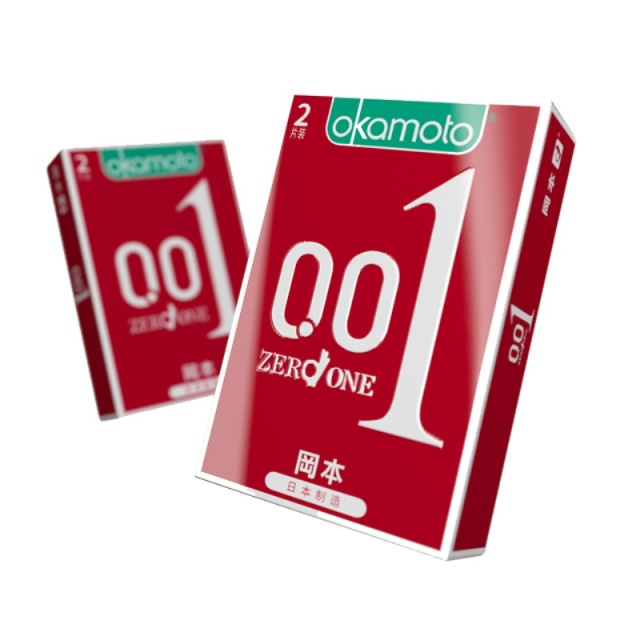 Okamoto 0.01 Hydro Polyurethane 2pc Pack PU Condom Made in Japan