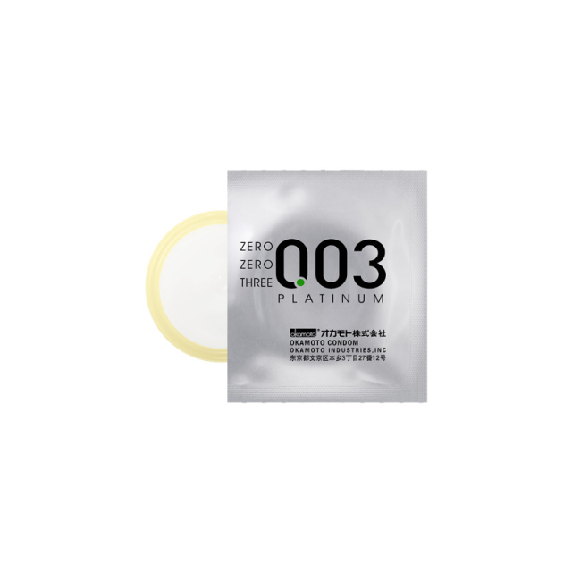 Okamoto 0.03 Platinum Condom 3pcs 3pcs/box Made in Japan