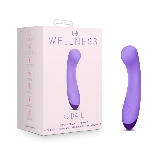 Wholesale Sex Toys Blush Wellness G Ball G-Spot Purple UltraSilk Vibrator with 10 Powerful Vibrating Function- Made with Puria™ Silicone