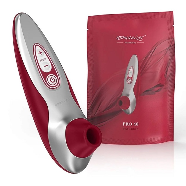 Luxury Womanizer Pro40 Clitoral Sucking Sex Toy with 6 Suction Speeds and 6 Intensity Levels