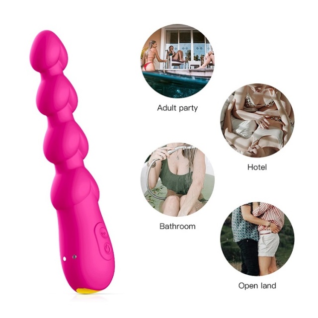 Wholesale HTW AV06 Handheld Huge Vibrating Bead Anal Plug with 10 Speed Function More Color Available