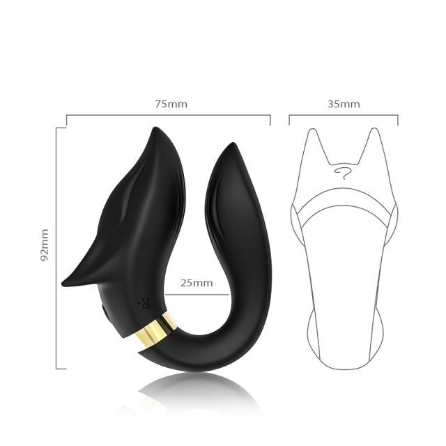USK GZ01 Fox C-Shaped Clit Vibrator Remote Control with 9 Speed Function for Women Clit Stimulation