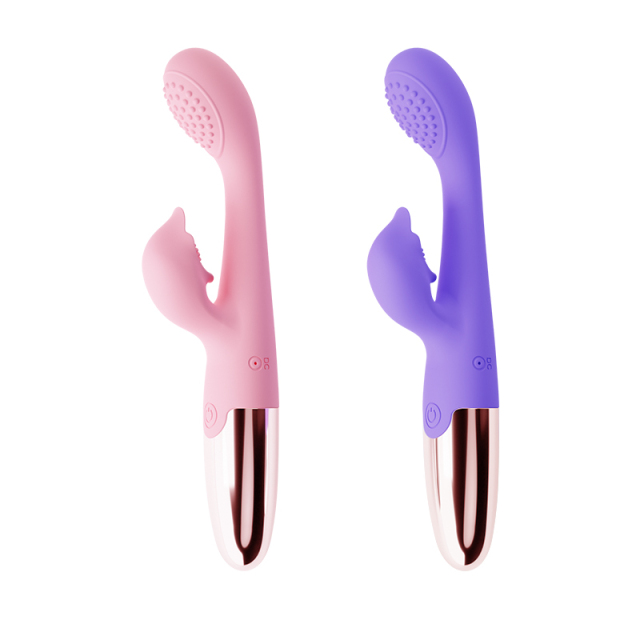 Wholesale Rebecca Double Penetration Vibrator with 10 Speed Function for Clitoral and Vagina Stimulation