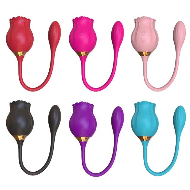 Wholesale A816 Rose Vibrator with 12 Vibration and 7 Sucking Mode for Women Clit Stimulation and G Spot Massage