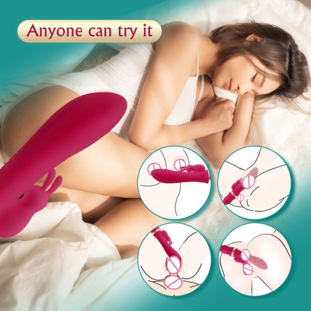 B610 Wholesale Cute Rabbit Vibrator Sex Toys with Double 7 Speed Function for Women Clit and G Spot Double Stimulation