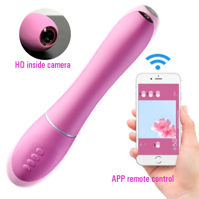 Aishe 8.86in Dildo Sex Toy With Camera Photo APP Remote Control Magic Wand With 9 Speed Vibration