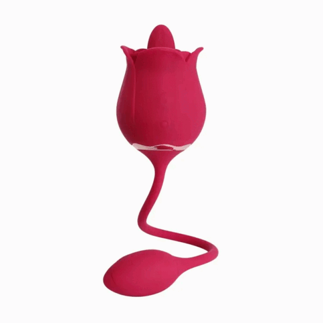 Wholesale Best Sex Toys S361 Bloosm Rose Tongue 9 Licking Vibrator with 9 Speed Vibrating Bud Pleasure Toy for Women