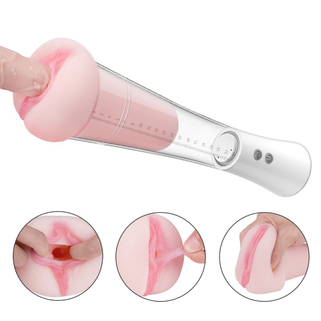 S090-2 New 2 in 1 Automatic Sucking Masturbation Cup and Penis Pump for Men Enlargement with 9 Suction Modes