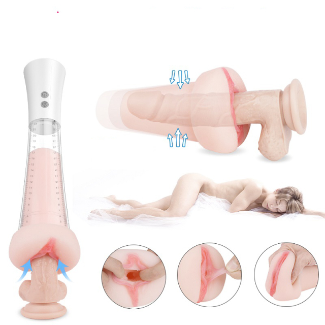 S090-2 New 2 in 1 Automatic Sucking Masturbation Cup and Penis Pump for Men Enlargement with 9 Suction Modes