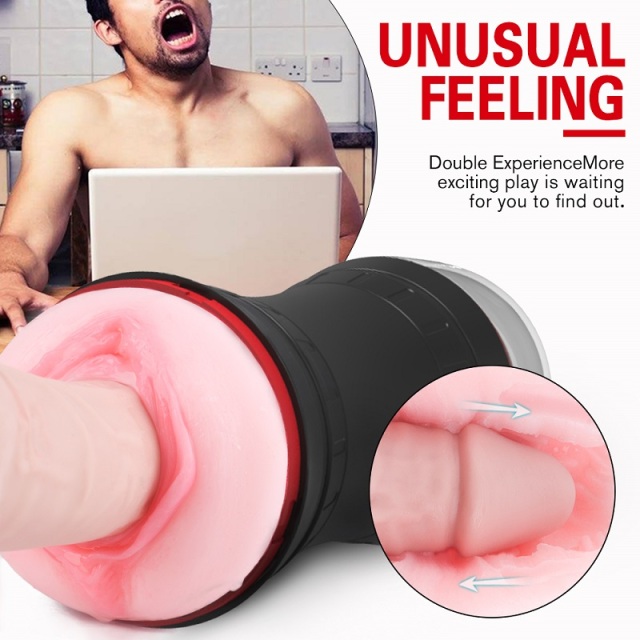 S192 Polaris Double Ended 2 in 1 Male Stroker Mouth and Vagina Shape Men Sex Toy Masturbator