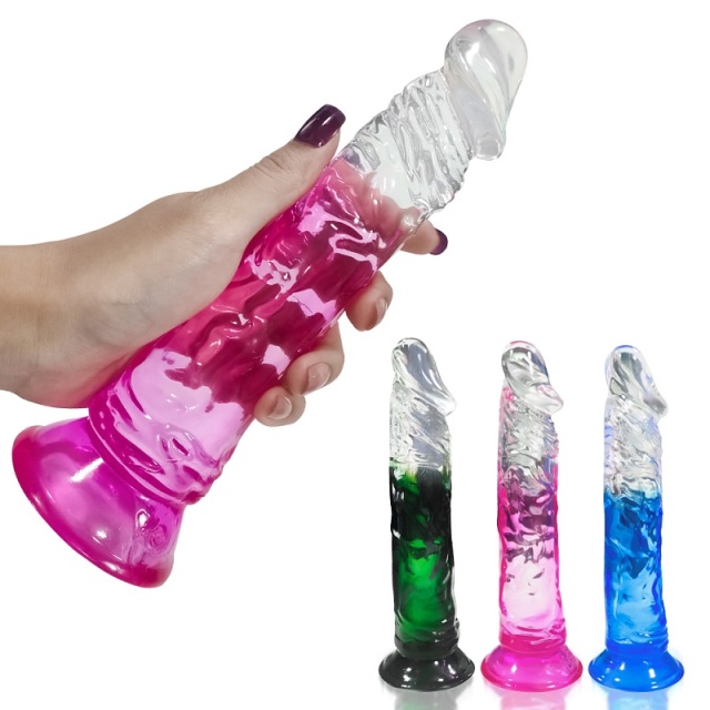 9.5 Inch Dildo with Gradient Pink Color for Women Clitoral and Anal Masturbation Cheap Female Sex Toys