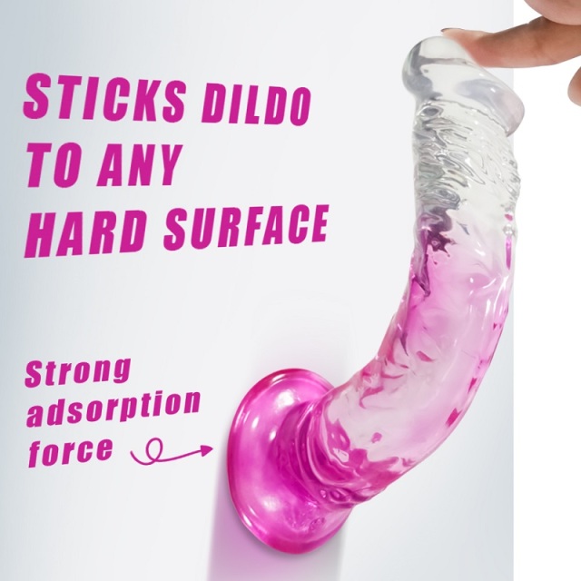 9.5 Inch Dildo with Gradient Pink Color for Women Clitoral and Anal Masturbation Cheap Female Sex Toys