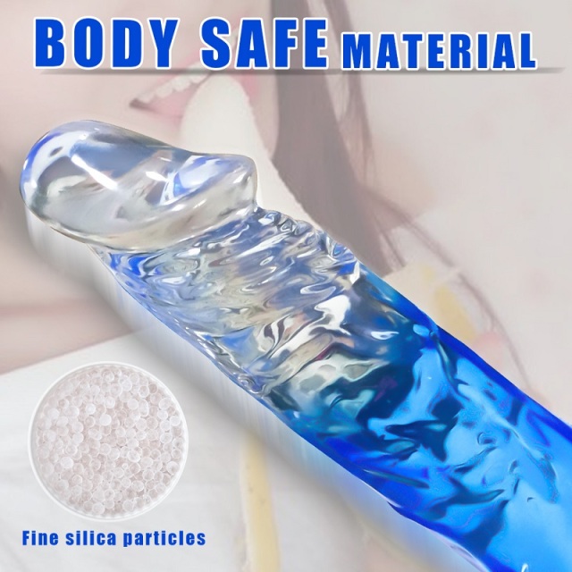 9.5 Inch Dildo with Gradient Blue Color for Women Clitoral and Anal Masturbation Cheap Female Sex Toys