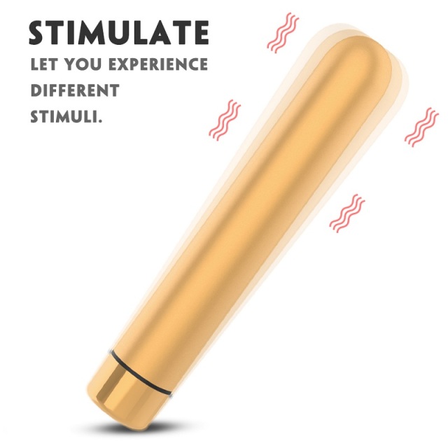 S102-4 Gold Sex Toy Long Bullet Vibrator for Women with 9 Speed for Clitoral, Anal and G Spot Stimulation