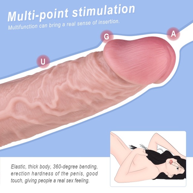 S306-2 Dick 8 Inch Strap On Lifelike Solid Dildo with Veins and Ball Strong Suction Base Sex Toys with Compatible Belt